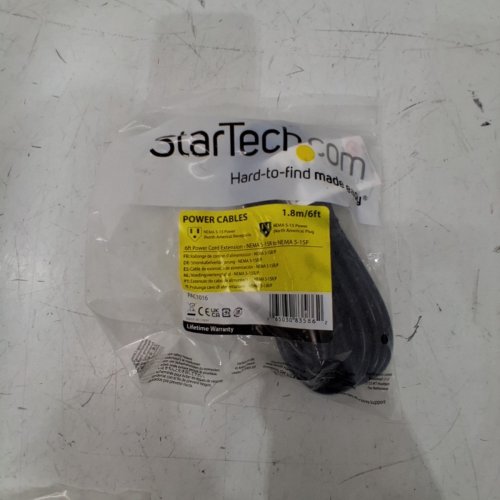 STARTECH POWER CORD EXTENSION - NEMA 5–15R TO NEMA 5–15P - 6FT - BLACK (MODEL: PAC1016) image 2