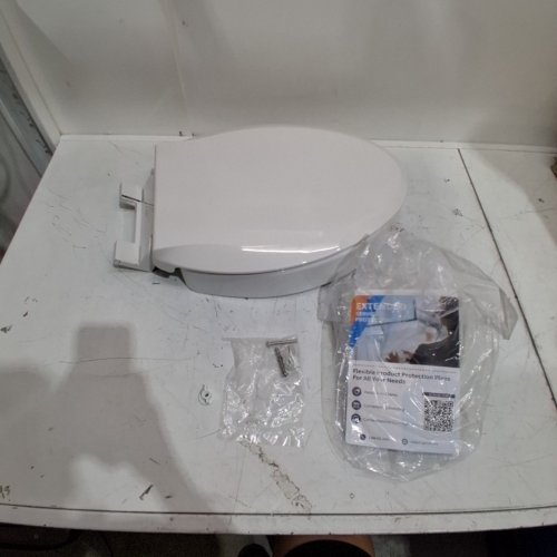 GARVEE ELONGATED RAISED TOILET SEAT WITH SLOW SOFT CLOSE - WHITE (MODEL: PHO_0XXXTM1S) image 2