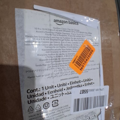 AMAZON BASICS POP-UP CANOPY TENT 10FT X 10FT - WHITE image 2