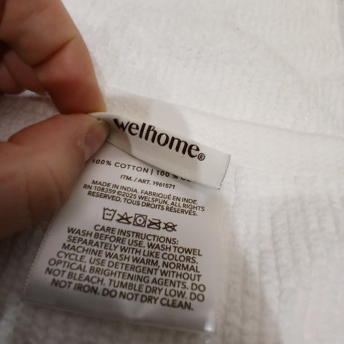 4PK WELHOME WAFFLE TEXTURE HAND TOWELS -15.4" X 30" - WHITE - (MODEL:1961571) image 2