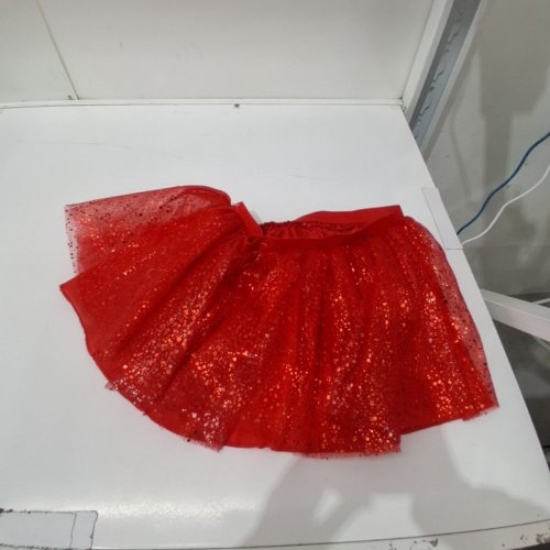 GIRL'S WAY TO CELEBRATE SPARKLY SHORT TUTU - LARGE - RED image 2