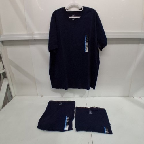 3PK GEORGE SOFT WASH T-SHIRT - 3XL - DARK BLUE image 2