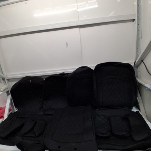 13PC FULL COVERAGE FAUX LEATHER WATERPROOF SEAT COVERS FOR CHEVY SILVERADO & FOR GMC SIERRA 2014-2018 - BLACK image 2