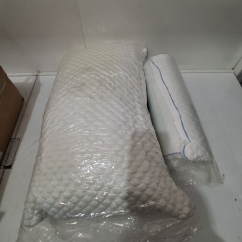 2PK VVZ COOLING SHREDDED MEMORY FOAM PILLOW - STANDARD - WHITE\BLUE image 3