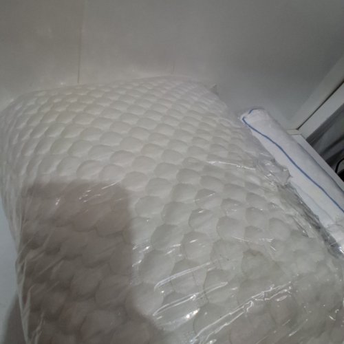 2PK VVZ COOLING SHREDDED MEMORY FOAM PILLOW - STANDARD - WHITE\BLUE image 4