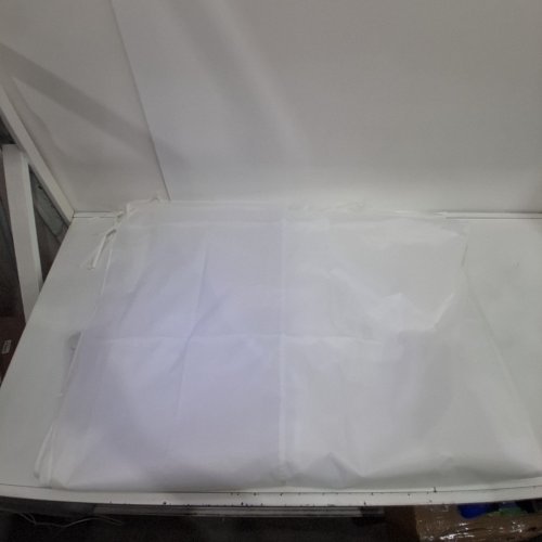 CANOPY COVER WITH TIES - 9.5FT X 6FT - WHITE image 2