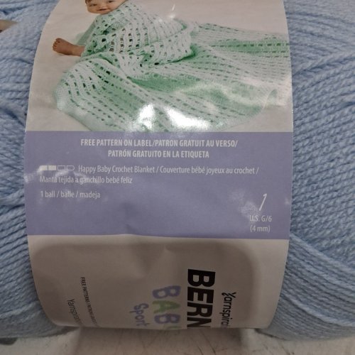 BERNAT BABY SPORT YARN - 4 MM NEEDLES, US G/6 - BABY BLUE image 4