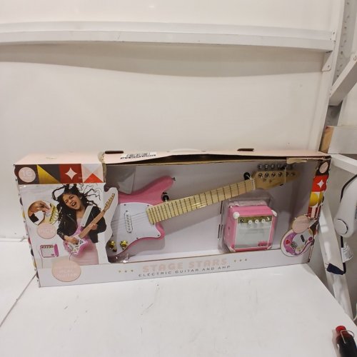 2PC FAO SCHWARZ KIDS ELECTRIC GUITAR AND AMP - PINK (MODEL: STARS) image 6