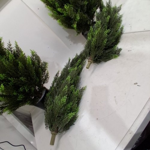 2PK ARTIFICIAL POTTED CEDAR TOPIARY TREES - 4FT - CEDAR GREEN (MODEL: 0102-UJAJ-JS) image 4
