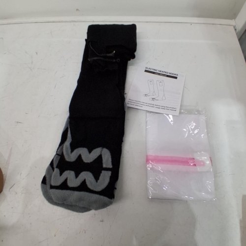 ADULT UNISEX HEATED SOCKS - ONE SIZE - BLACK/GREY image 2