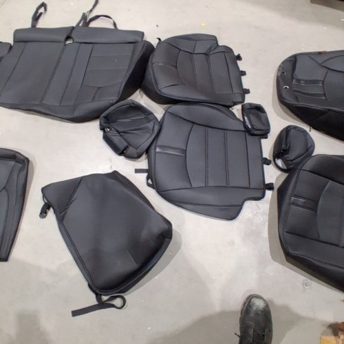 4PC COVERDREAM CAR SEAT COVERS FOR 2021 - 2026 FORD F150 - BLACK image 4