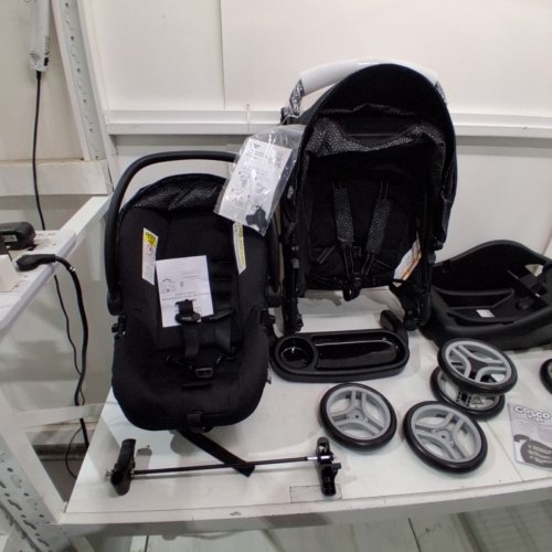 COSCO KIDS LIFT & STROLL QUICKCLICK LIGHTWEIGHT STROLLER & INFANT CAR SEAT - 4-30LBS - NOIR DOT (MODEL: 22072CHGC) image 5