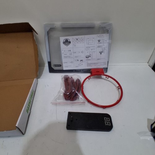 BASKETBALL BACKBOARD AND HOOP SET - RED, BLACK, WHITE (MODEL: J430) image 3
