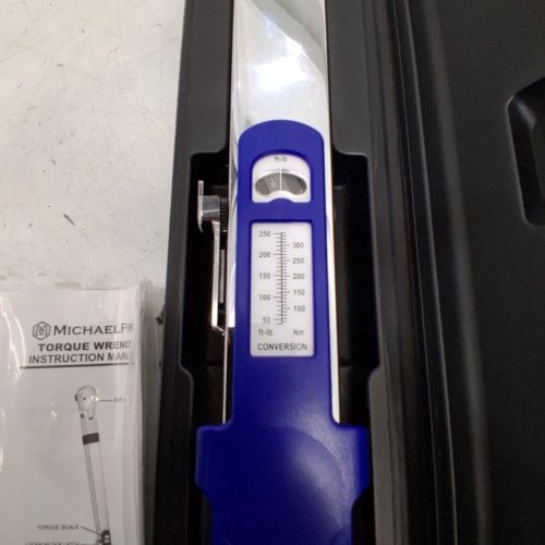 MICHAELPRO DURABLE DRIVE CLICK WHEEL TORQUE WRENCH - 1/2" - BLUE/CHROME - (MODEL: MP001220) image 3
