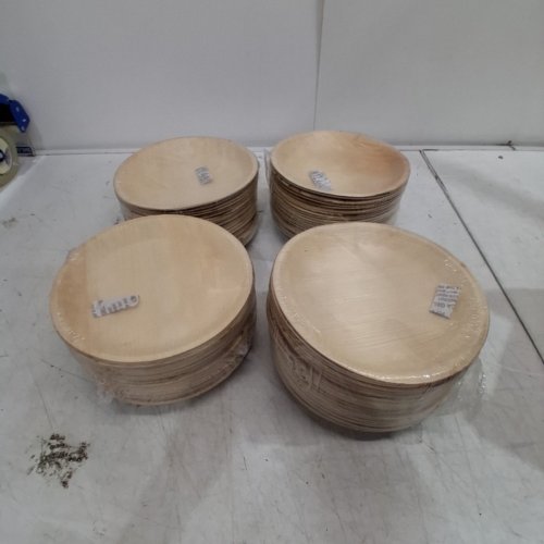 100PK ECOSOUL ROUND COMPOSTABLE PALM LEAF PLATES - 8" - NATURAL (MODEL: PLP8R0100) image 3