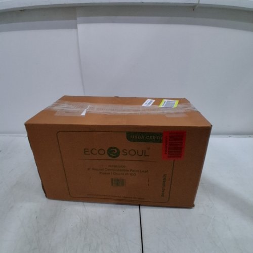 100PK ECOSOUL ROUND COMPOSTABLE PALM LEAF PLATES - 8" - NATURAL (MODEL: PLP8R0100) image 5