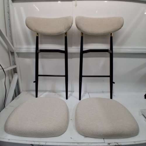 2PK MALOL MID CENTURY MODERN COUNTER HEIGHT BAR STOOLS - BEIGE (MODEL: BSM21) image 3