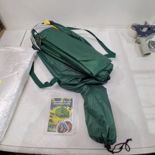 WATERPROOF CAMPING TARP TENT HAMMOCK RAIN FLY WITH POLES - 15FT X 11FT - GREEN image 3