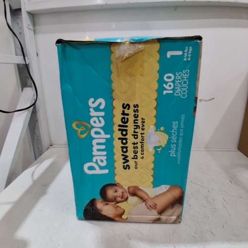 160PK PAMPERS SWADDLERS DISPOSABLE BABY DIAPERS - SIZE 1 (8-14LB) image 3