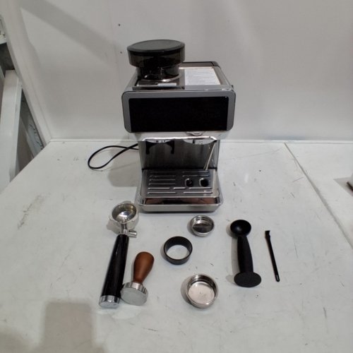 AMZCHEF 20 BAR ESPRESS MACHINE WITH BUILT-IN GRINDER, MILK FROTHER AND TOUCHSCRREN DISPLAY - SILVER/BLACK (MODEL: CM1626) image 3