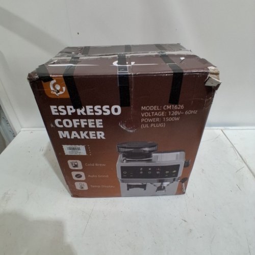 AMZCHEF 20 BAR ESPRESS MACHINE WITH BUILT-IN GRINDER, MILK FROTHER AND TOUCHSCRREN DISPLAY - SILVER/BLACK (MODEL: CM1626) image 6