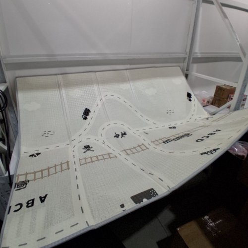 KIDS REVERSABLE FOLDABLE PLAYMAT - 69" X 58" - TOWN THEME image 3