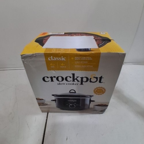 CROCKPOT 4-QUART CLASSIC SLOW COOKER WITH 3 SETTINGS- BLACK (MODEL: ‎2166871) image 2