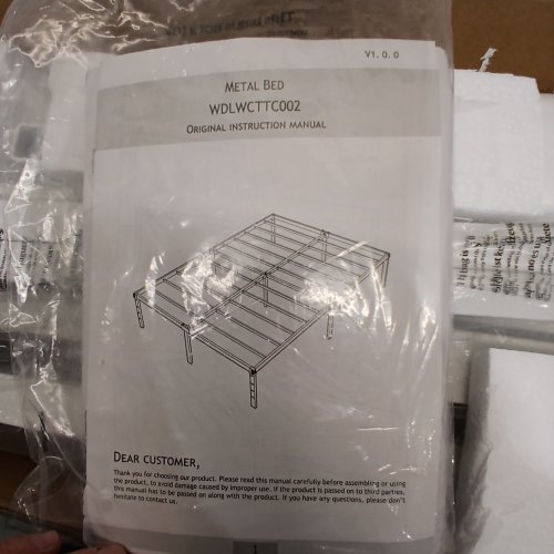 METAL PLATFORM BED FRAME - FULL - WHITE (MODEL: WDLWCTTC002) image 4