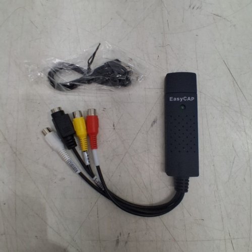 PLUG AND PLAY EASYCAP VIDEO ADAPTER WITH VIDEO CAPTURE FOR MONITORING RECORDING - USB 2.0 - BLACK image 2