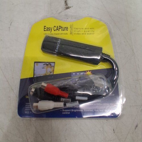 PLUG AND PLAY EASYCAP VIDEO ADAPTER WITH VIDEO CAPTURE FOR MONITORING RECORDING - USB 2.0 - BLACK image 5