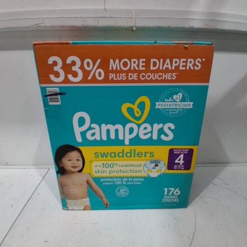 176PK PAMPERS SWADDLERS DIAPERS - SIZE 4 image 3