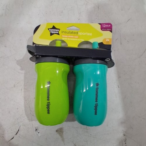 2PK TOMMEE TIPPEE INSULATED SPORTEE CUPS - 9OZ - GREEN AND TEAL image 2