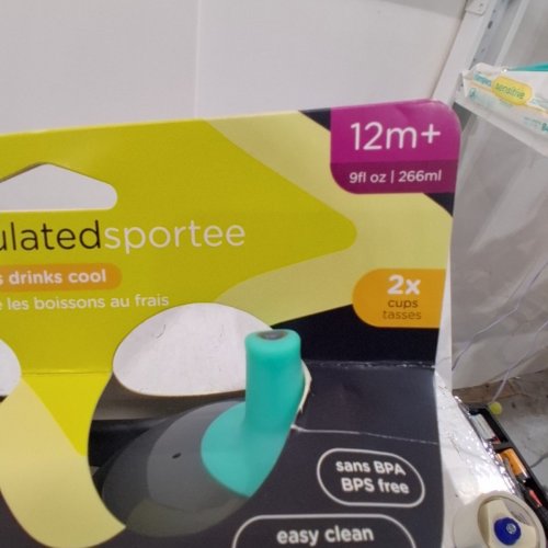 2PK TOMMEE TIPPEE INSULATED SPORTEE CUPS - 9OZ - GREEN AND TEAL image 3