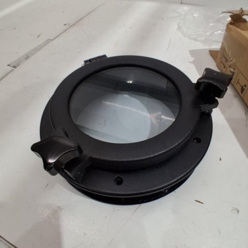 CRYFOKT BOAT PORTHOLE BLACK TEMPERED GLASS EASY FOR RV/YACHT UNIVERSAL - 8" - CRYFOKTX408G51IPJ image 2