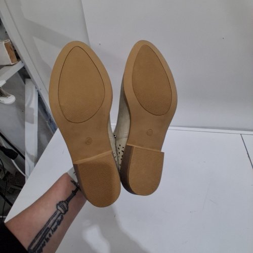 WOMEN'S RETRO LOW HEEL ANKLE BOOTS - 9 - TAUPE image 4