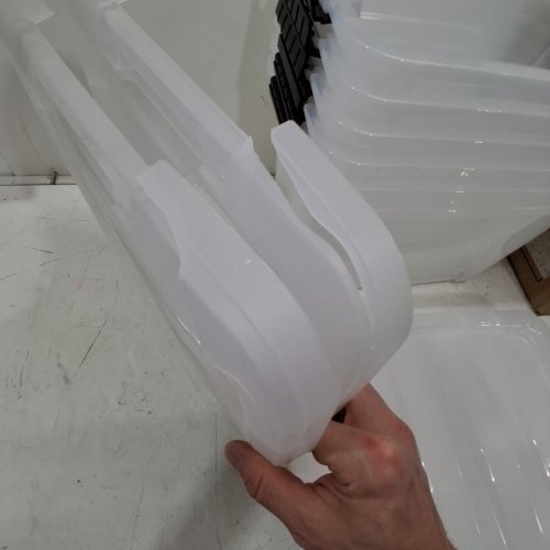 6PK IRIS STACK & PULL BOX MULTI-PURPOSE STORAGE BINS - 18L - CLEAR (MODEL: TB-17) image 3