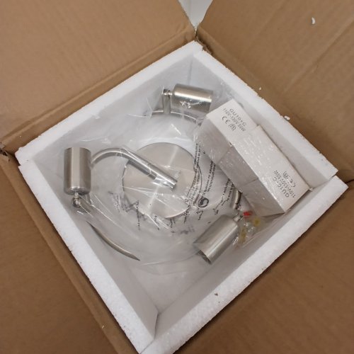 LEDINO 3-LIGHT SPIRAL STYLE CEILING LIGHT FIXTURE - CHROME NICKEL image 3