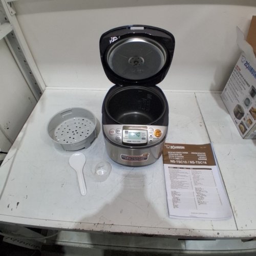 ZOJIRUSHI NS-TSC18 MICOM RICE COOKER AND WARMER, 10 CUPS, STAINLESS BROWN image 3