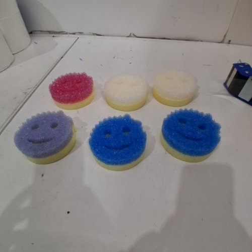 6PK SCRUB MOMMY & SCRUB DADDY FLEX TEXTURE SCRUBBER SPONGE - ASSORTED COLORS (MODEL: 1810882) image 2