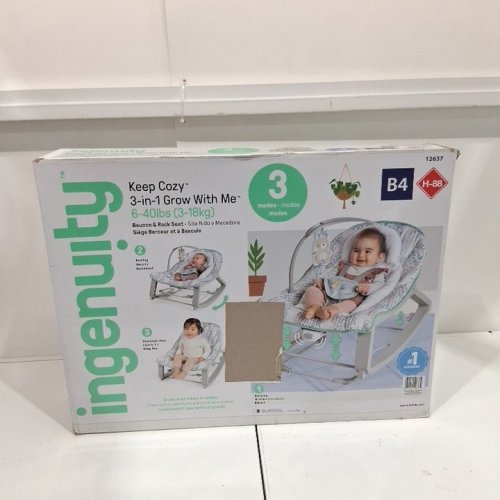 INGENUITY 3-IN-1 KEEP COZY GROW WITH ME VIBRATING BABY BOUNCER, ROCKER & CHAIR - 40LBS CAPACITY - MULTICOLOURED (MODEL: ‎12637) image 4