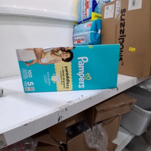 100PK PAMPERS SWADDLERS 100% LEAKPROOF DISPOSABLE BABY DIAPERS - SIZE 5 image 4