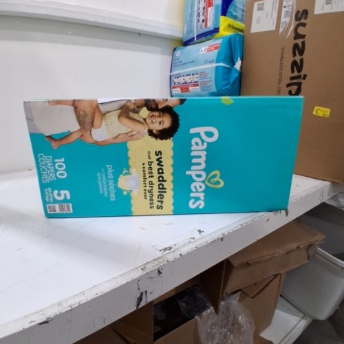100PK PAMPERS SWADDLERS 100% LEAKPROOF DISPOSABLE BABY DIAPERS - SIZE 5 image 5