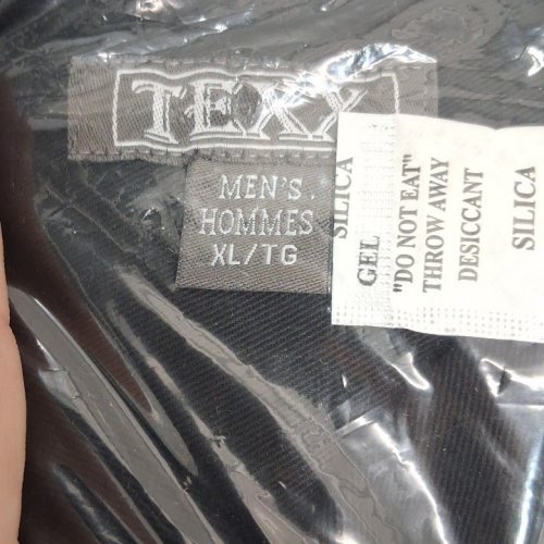 MEN'S TEXX BUTTON UP LONG SLEEVE WORKING SHIRT - EXTRA-LARGE - BLACK (STYLE: MS-870B) image 3