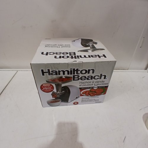 HAMILTON BEACH MEAT GRINDER & SAUSAGE STUFFER - WHITE - (78402C) image 5