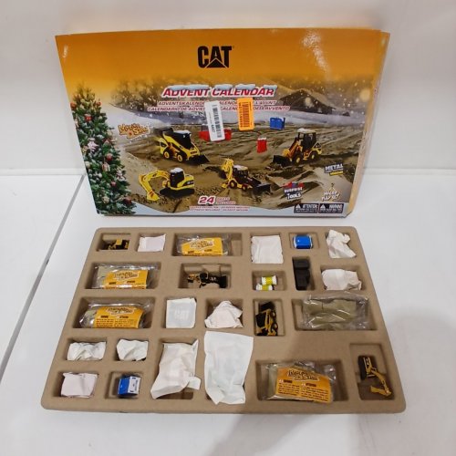 24PC CAT DIECAST SPECIAL HOLIDAY LIMITED EDITION CONSTRUCTION LITTLE MACHINES ADVENT CALENDAR COLLECTIBLE SET - YELLOW/BLACK (MODEL: 85970) image 3