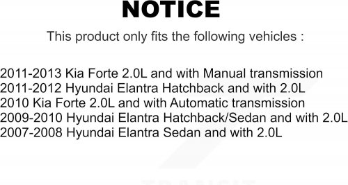 KUGEL FRONT RIGHT CV AXLE ASSEMBLY SHAFT FOR 2007-2012 HYUNDAI ELANTRA & 2010-2013 KIA FORTE (MODEL: NCV-HY37570) image 2