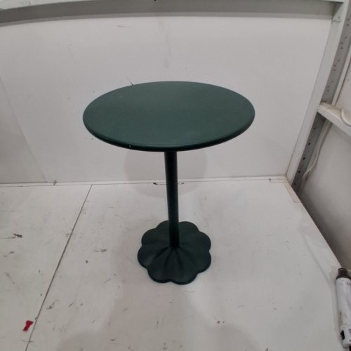 ROUND PEDESTAL METEL SIDE TABLE - 20" - DARK GREEN image 2