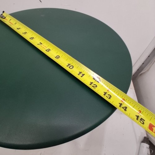 ROUND PEDESTAL METEL SIDE TABLE - 20" - DARK GREEN image 4