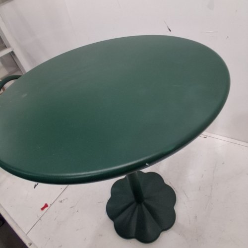 ROUND PEDESTAL METEL SIDE TABLE - 20" - DARK GREEN image 5