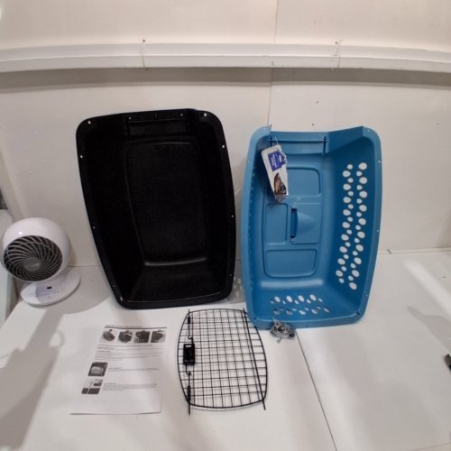 PETMATE FASHION VARI KENNEL - UP TO 20LBS - BLACK/BLUE image 2